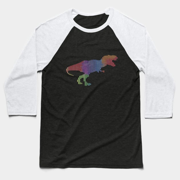 hypercolor T-Rex Baseball T-Shirt by Ben Foumen